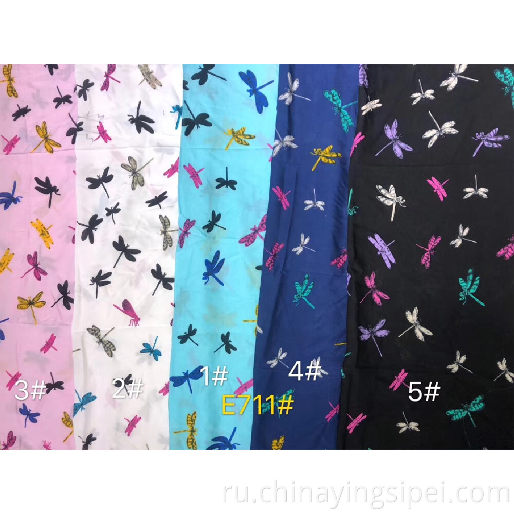 ISP Textlie Challis 45S*45S Текстиль SPUN 100% Rayon Printed Fabric Производитель цифровой печати производитель